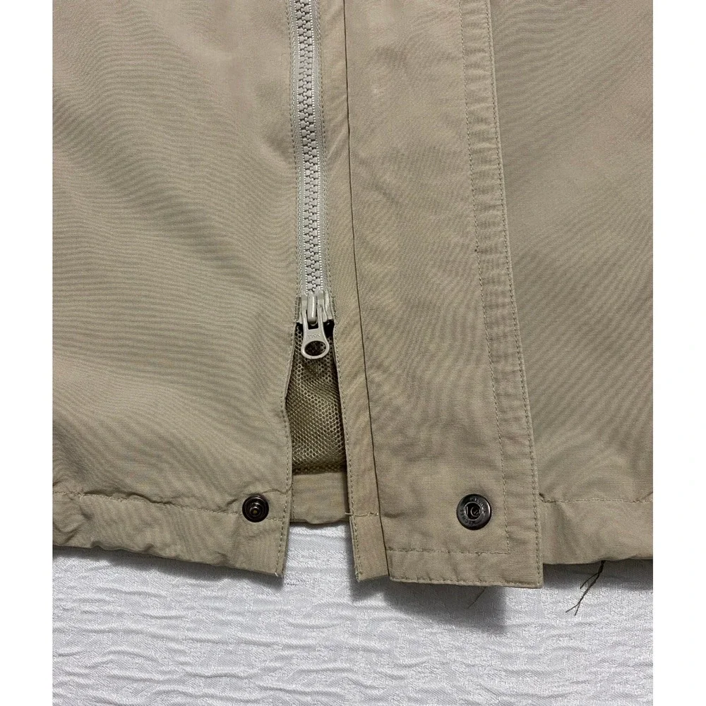 RFT by Rainforest Mens Jacket Full Zip Button Up‎ Khaki Beige Coat Medium